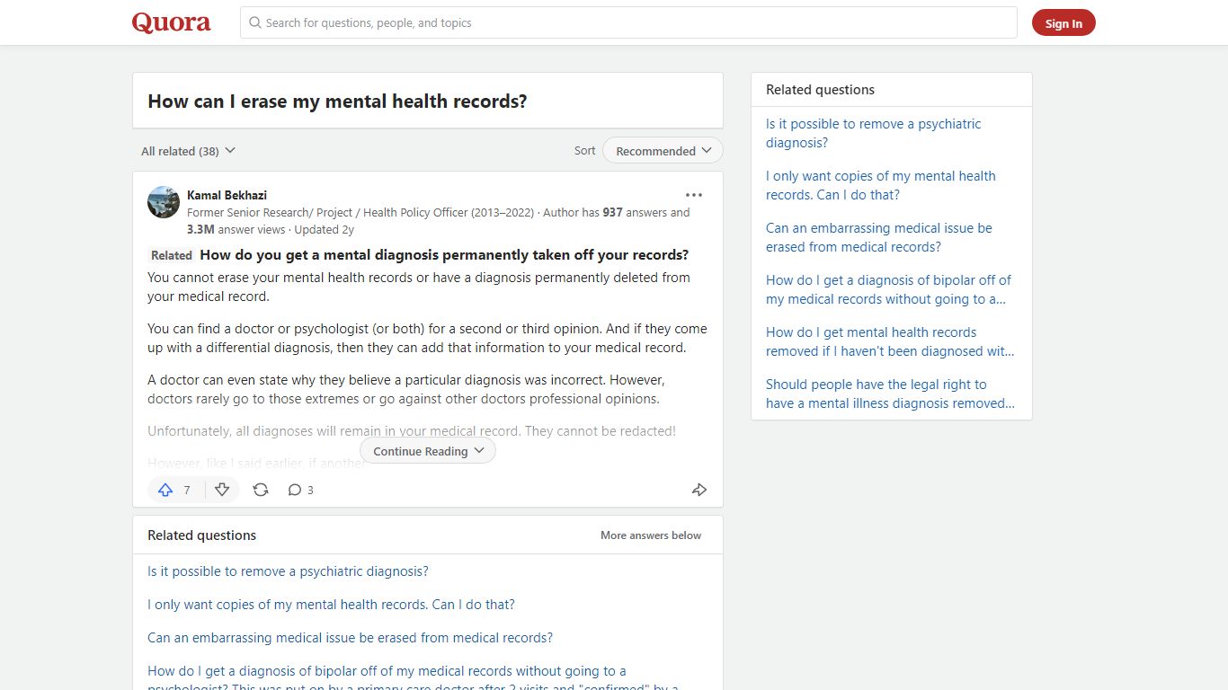 How to erase my mental health records - Quora