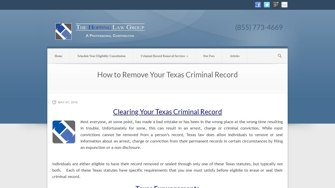 How to Remove Your Texas Criminal Record